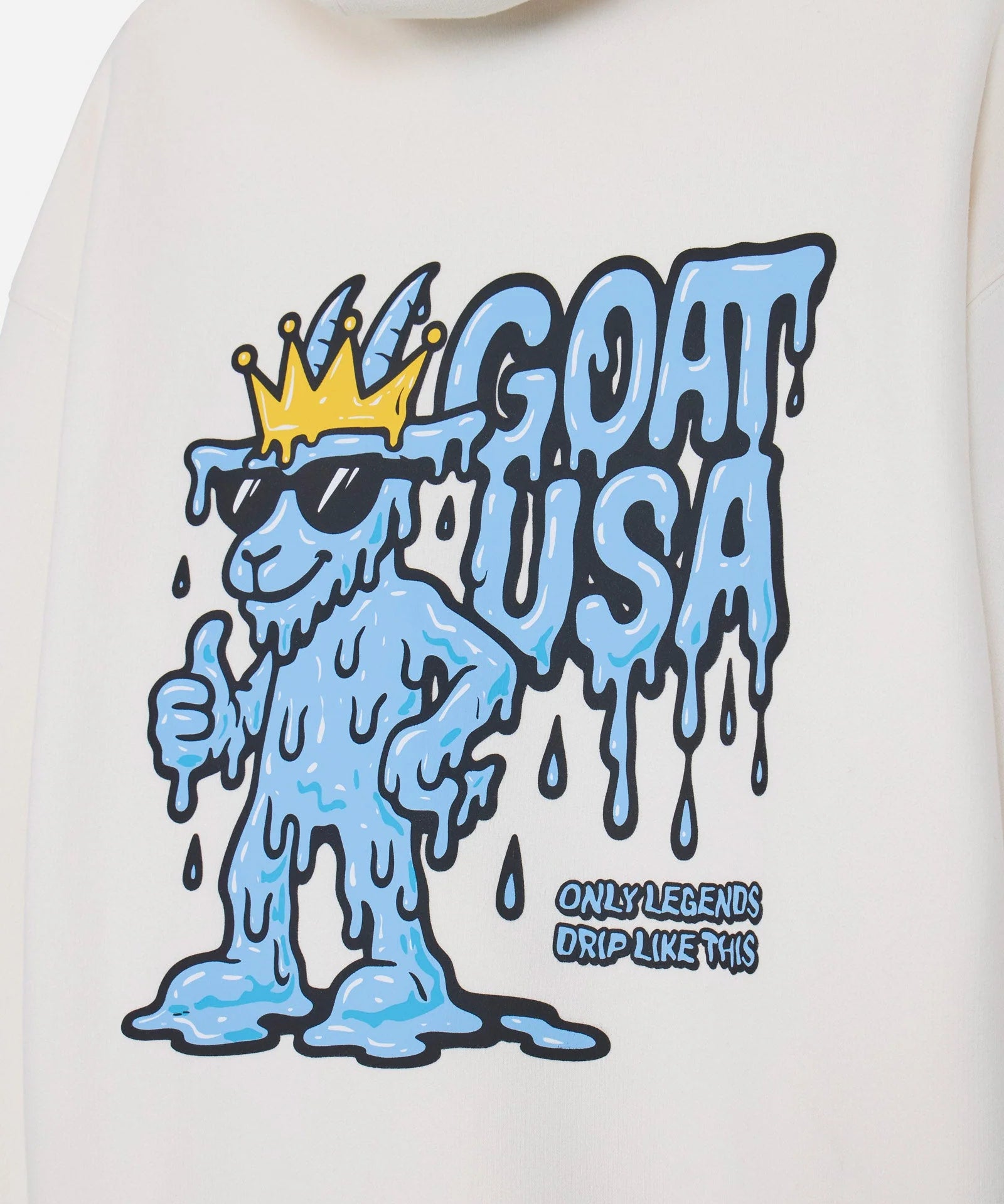 GOAT USA Drip GOAT Hooded Sweatshirt- Bone