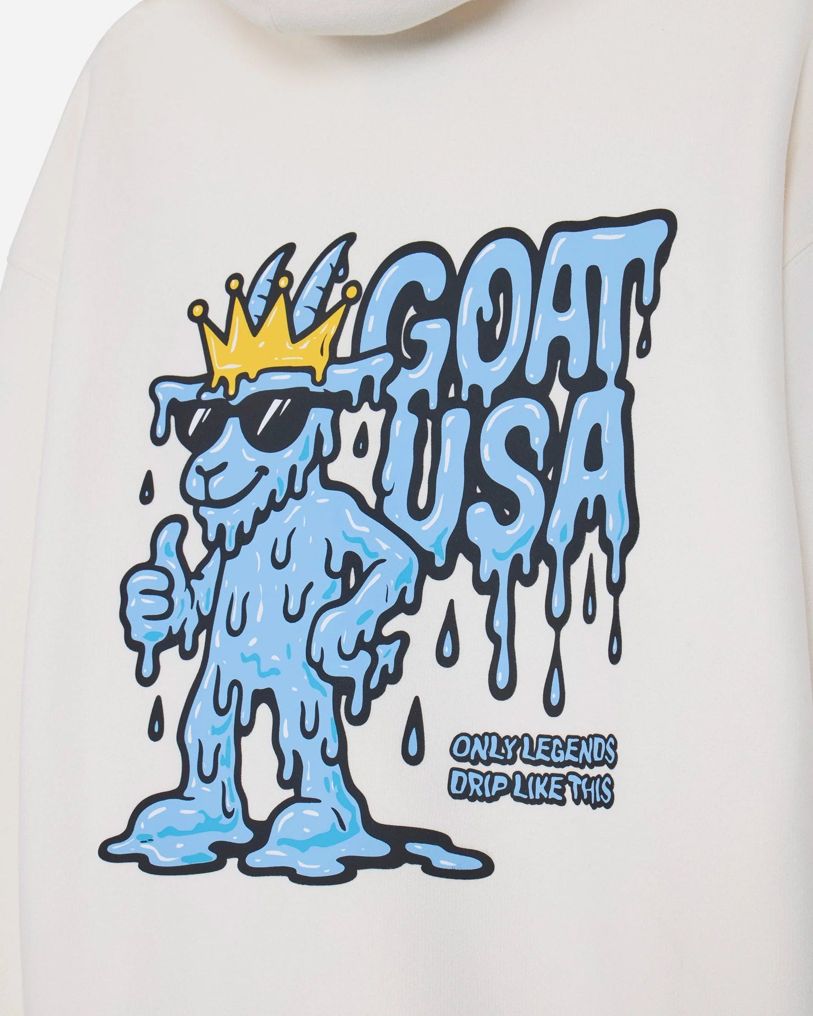 GOAT USA Drip GOAT Hooded Sweatshirt- Bone