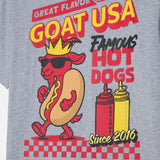 GOAT USA Youth Famous Hot Dogs T-Shirt - Gray