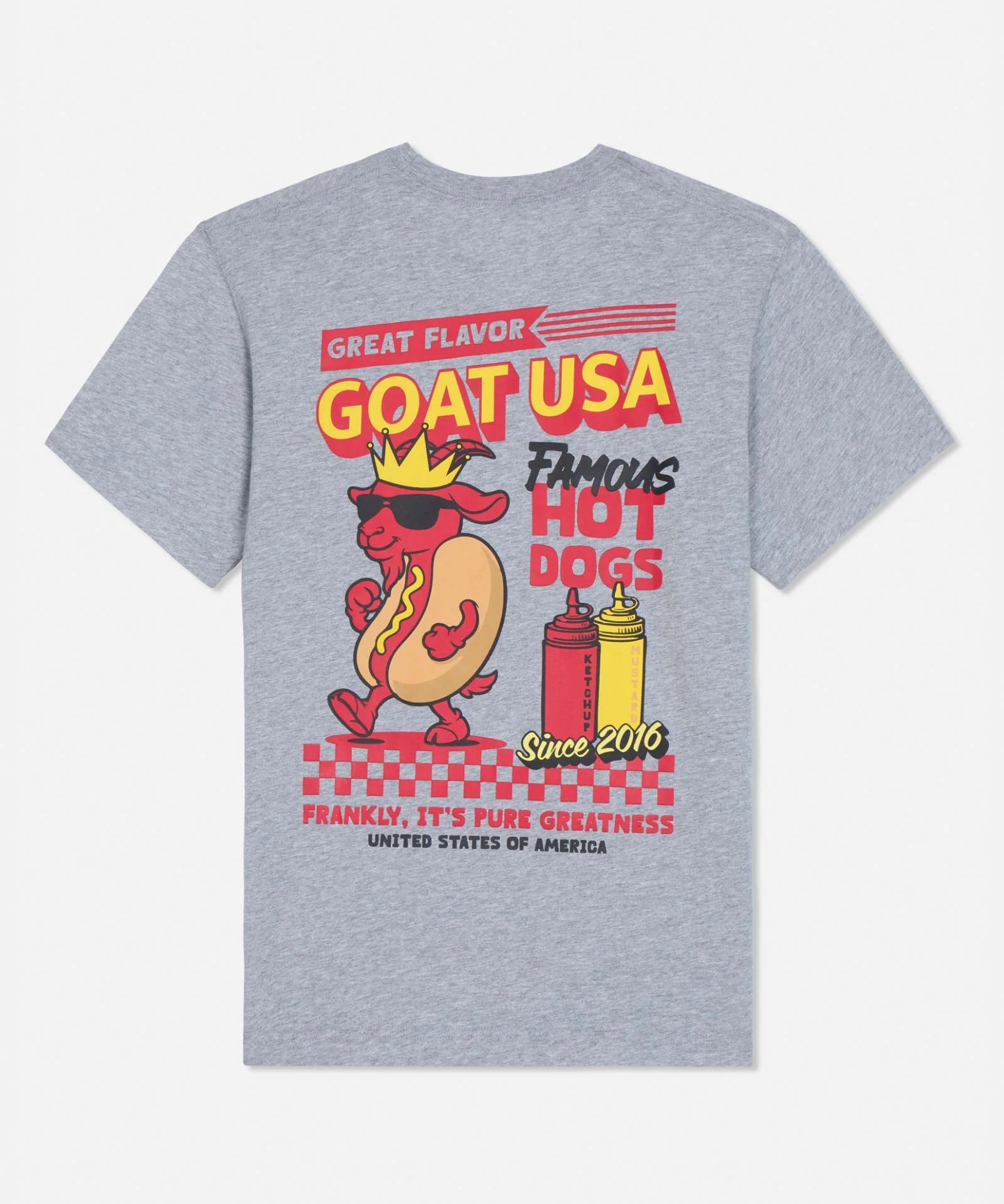 GOAT USA Youth Famous Hot Dogs T-Shirt - Gray