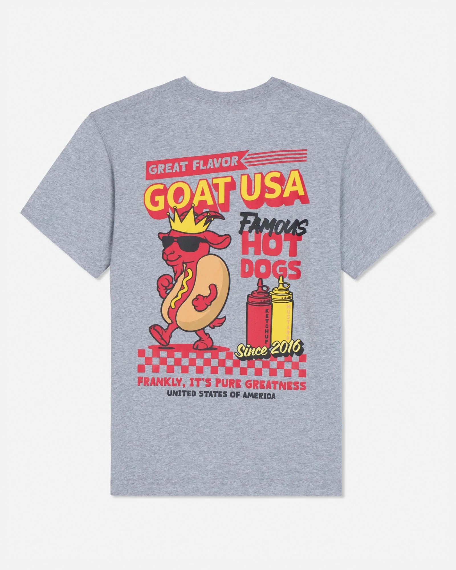 GOAT USA Youth Famous Hot Dogs T-Shirt - Gray