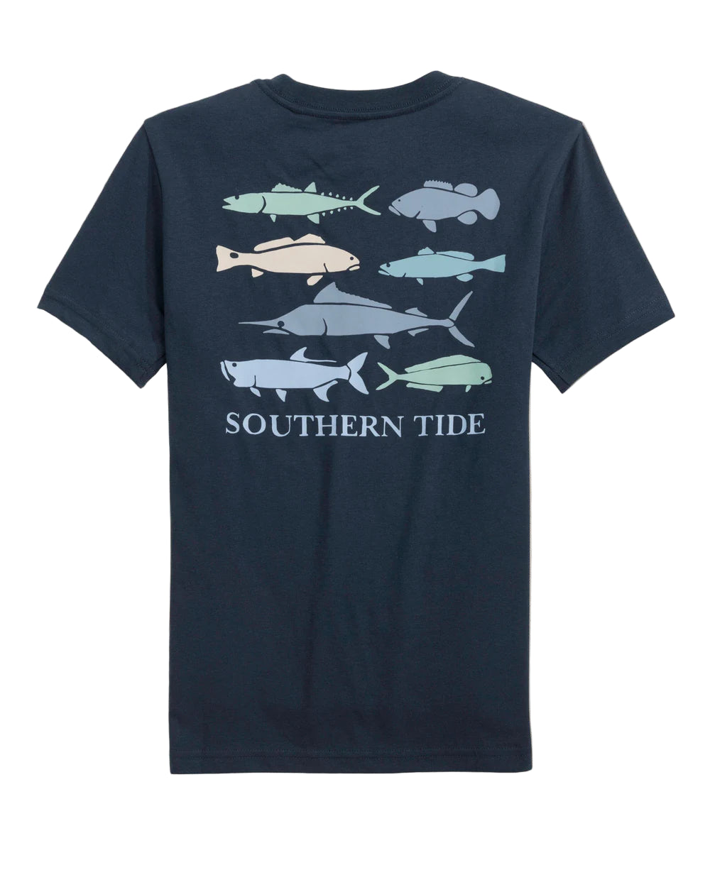 Southern Tide Fish Stamp Kids T Shirt