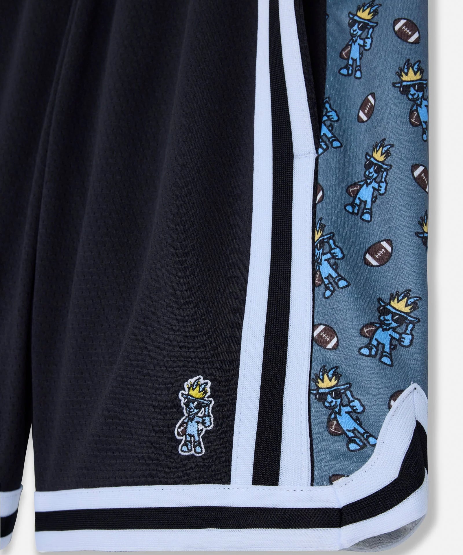 Football Thumbs Up Mesh Shorts - Black