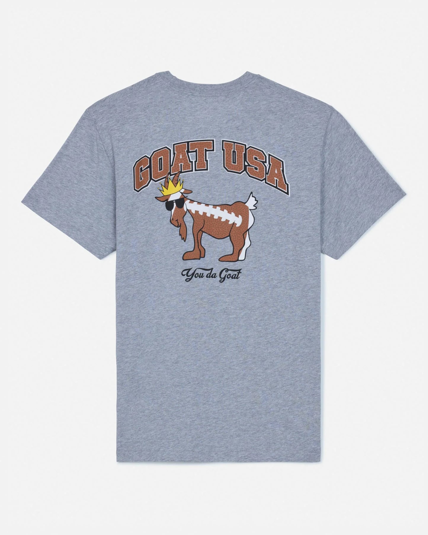 GOAT USA Football T-Shirt- Gray