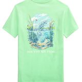 Southern Tide Golf Close One Short Sleeve Tee- Green Ash