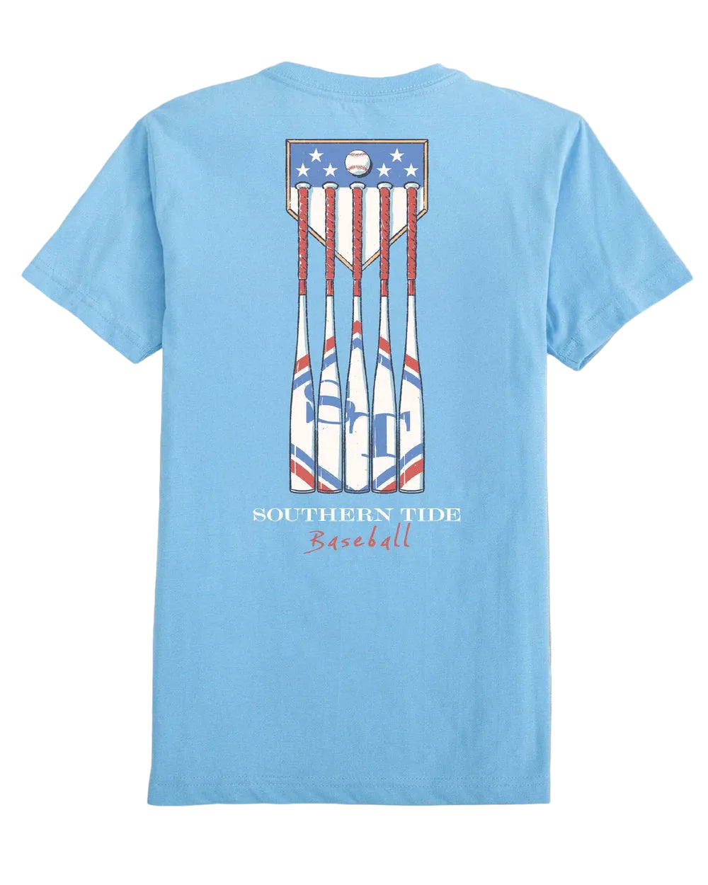 Southern Tide Kids Patriotic Bats Short Sleeve T-Shirt- Ocean Channel
