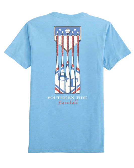 Southern Tide Kids Patriotic Bats Short Sleeve T-Shirt- Ocean Channel