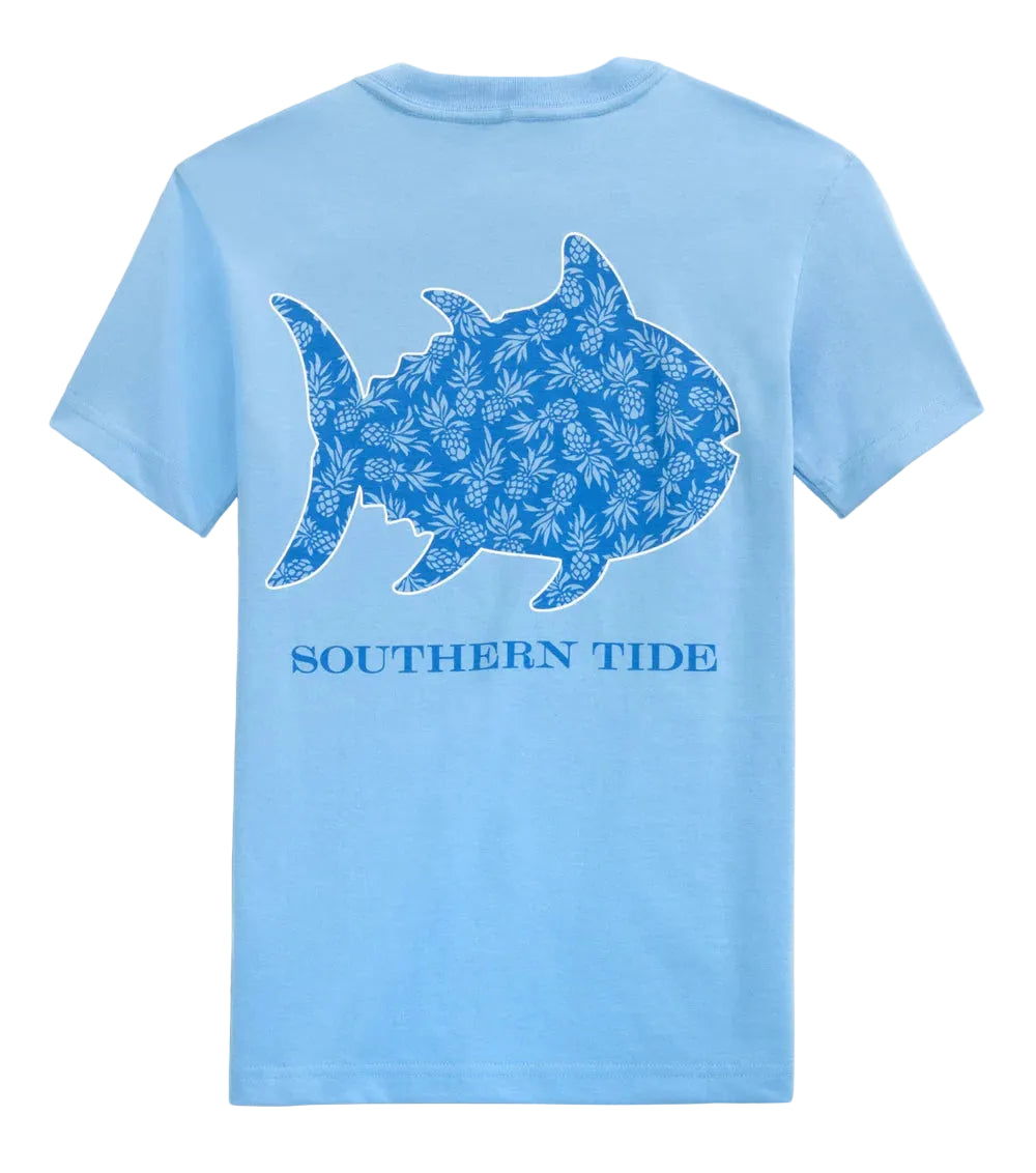 Southern Tide Pineapple Parade Short Sleeve Tee- Ocean Channel