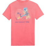 Southern Tide Reel Fly Adams Short Sleeve Tee- Island Pink