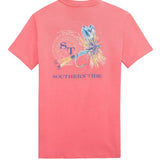 Southern Tide Reel Fly Adams Short Sleeve Tee- Island Pink
