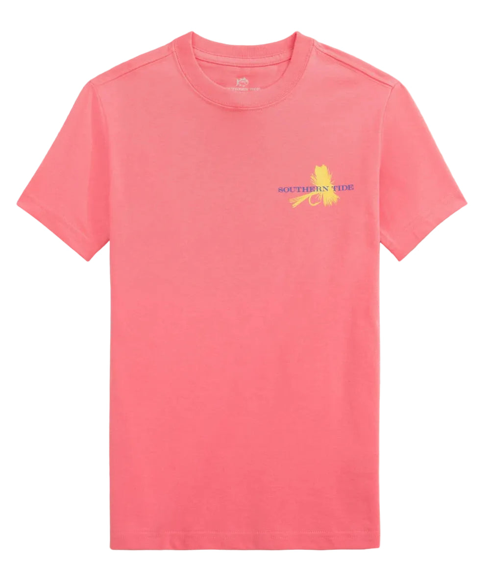 Reel Fly Adams Short Sleeve Tee- Island Pink