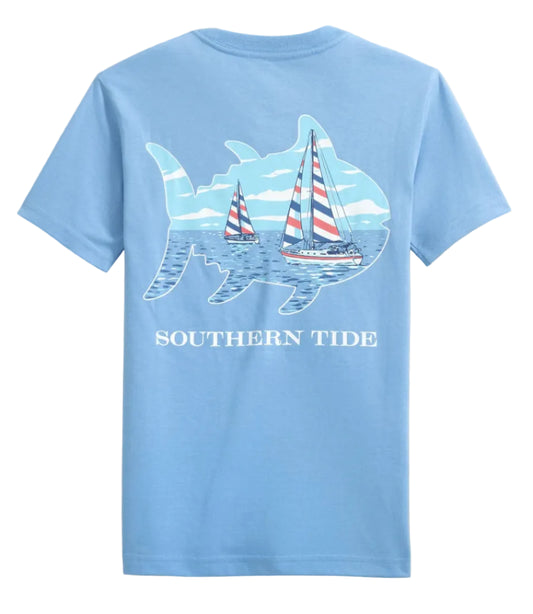 Southern Tide Sailboat Skipjack Tee- Ocean Channel