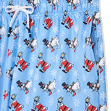 GOAT USA Santa and Snowman AOP Mesh Shorts- Carolina Blue