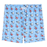 GOAT USA Santa and Snowman AOP Mesh Shorts- Carolina Blue