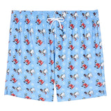 GOAT USA Santa and Snowman AOP Mesh Shorts- Carolina Blue