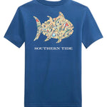 Southern Tide Kids Skipjack Fill Tackle Tangle Short Sleeve T-Shirt- Nautical Blue