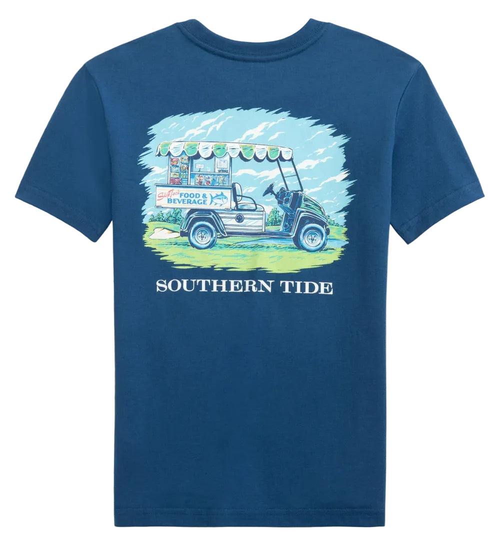Southern Tide Skipjack Food and Beverage Short Sleeve Tee- Nautical Blue
