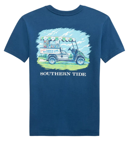 Southern Tide Skipjack Food and Beverage Short Sleeve Tee- Nautical Blue