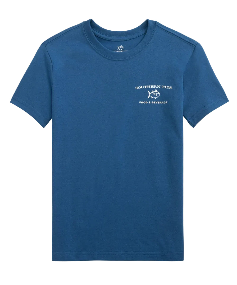 Skipjack Food and Beverage Short Sleeve Tee- Nautical Blue