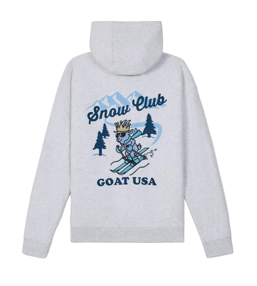 GOAT USA Snow Club Hooded Sweatshirt- Pale Gray Heather