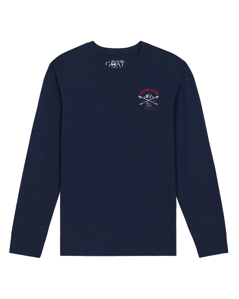 GOAT USA Snow Club T-Shirt- Navy Blazer