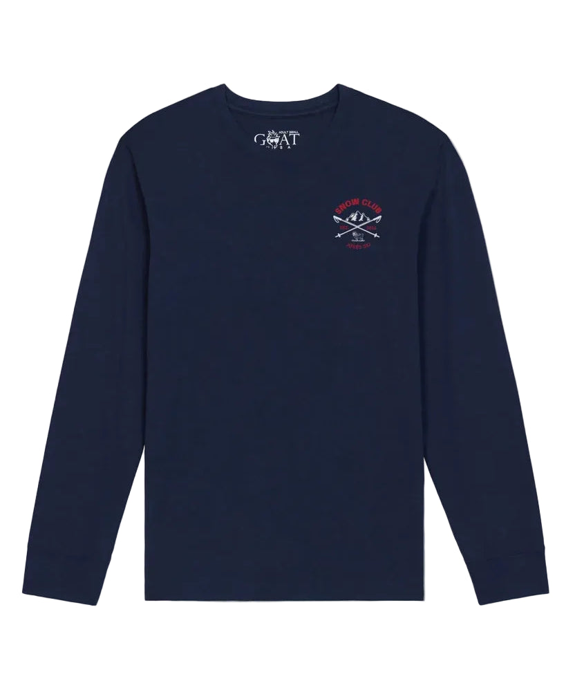 GOAT USA Snow Club T-Shirt- Navy Blazer