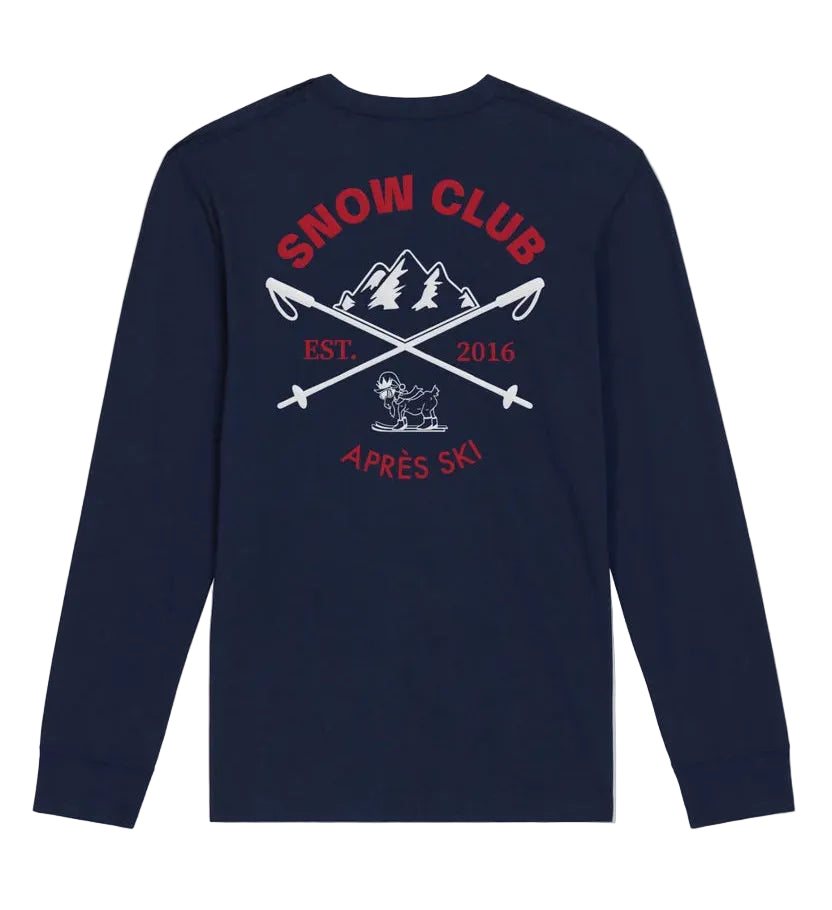 GOAT USA Snow Club T-Shirt- Navy Blazer