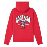 GOAT USA Thumbs Up Santa Hooded Sweatshirt- Enduring Red