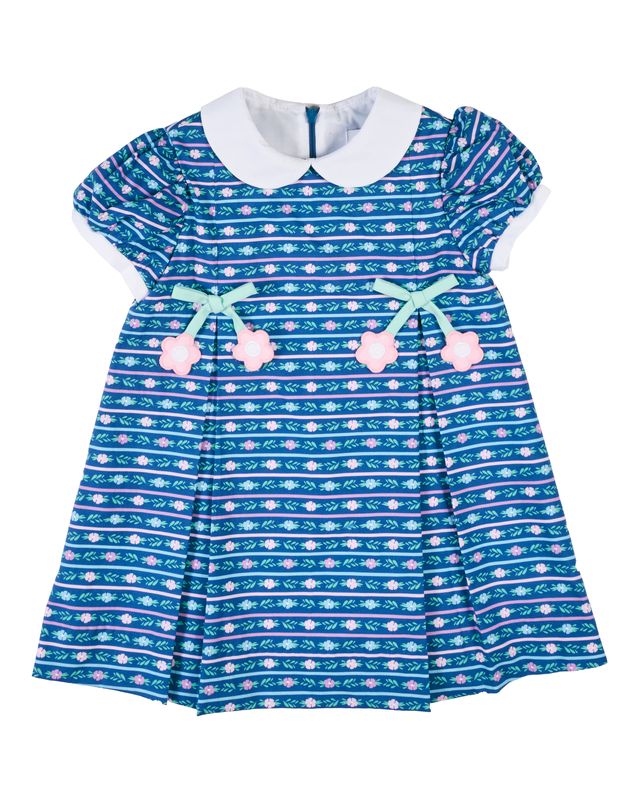Florence Eiseman Floral Dress With Flower Ties