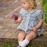 Smocked Bridget Bubble- Wisteria Floral