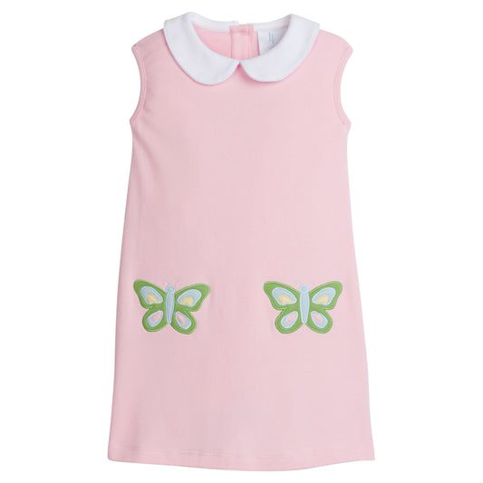 Little English Applique Libby Dress - Butterfly