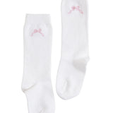 Little English Pink Bow Knee High Kids Socks Jojo Mommy Dallas Children's Clothing Shop and Online boutique