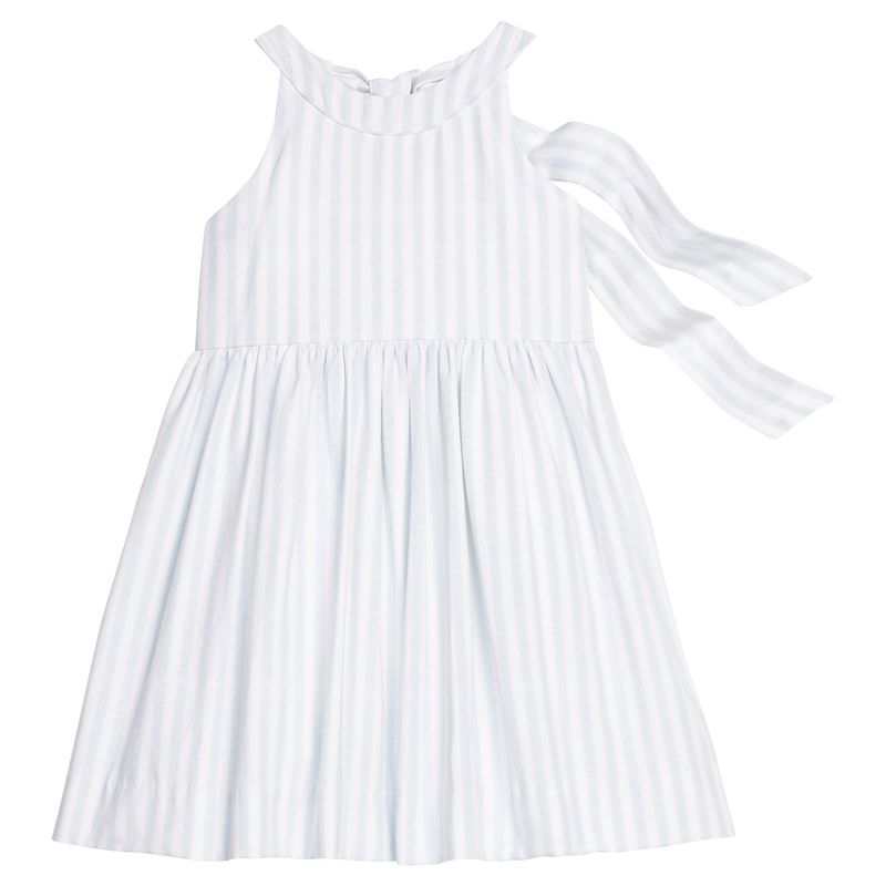 Little English Bow Back Annie Dress- Savannah Stripe
