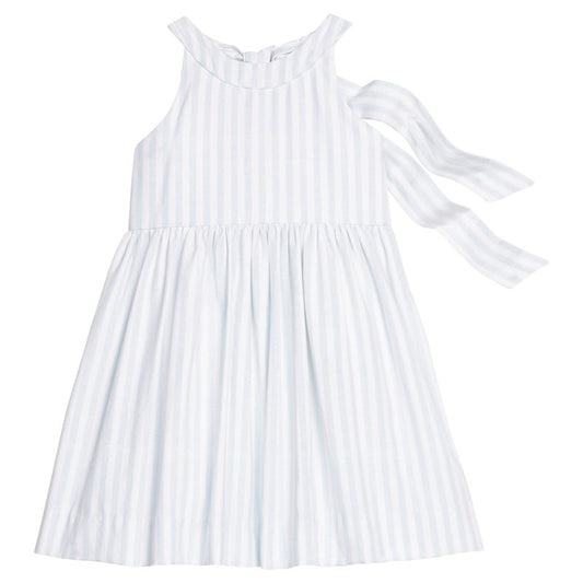 Little English Bow Back Annie Dress- Savannah Stripe