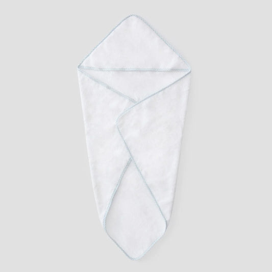 Weezie Baby Hooded Towel- Light Blue Gingham