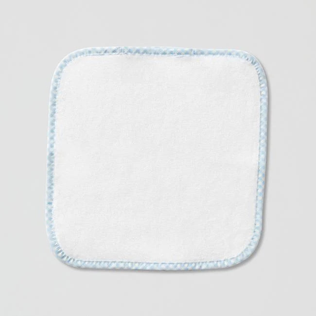 Weezie Baby Washcloth- Light Blue Gingham (Pair)