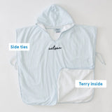 Percale Kids Poncho-Blue Stripe