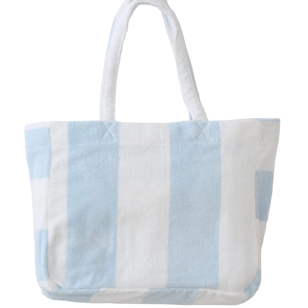Weezie Striped Beach Bag- Cabana Blue