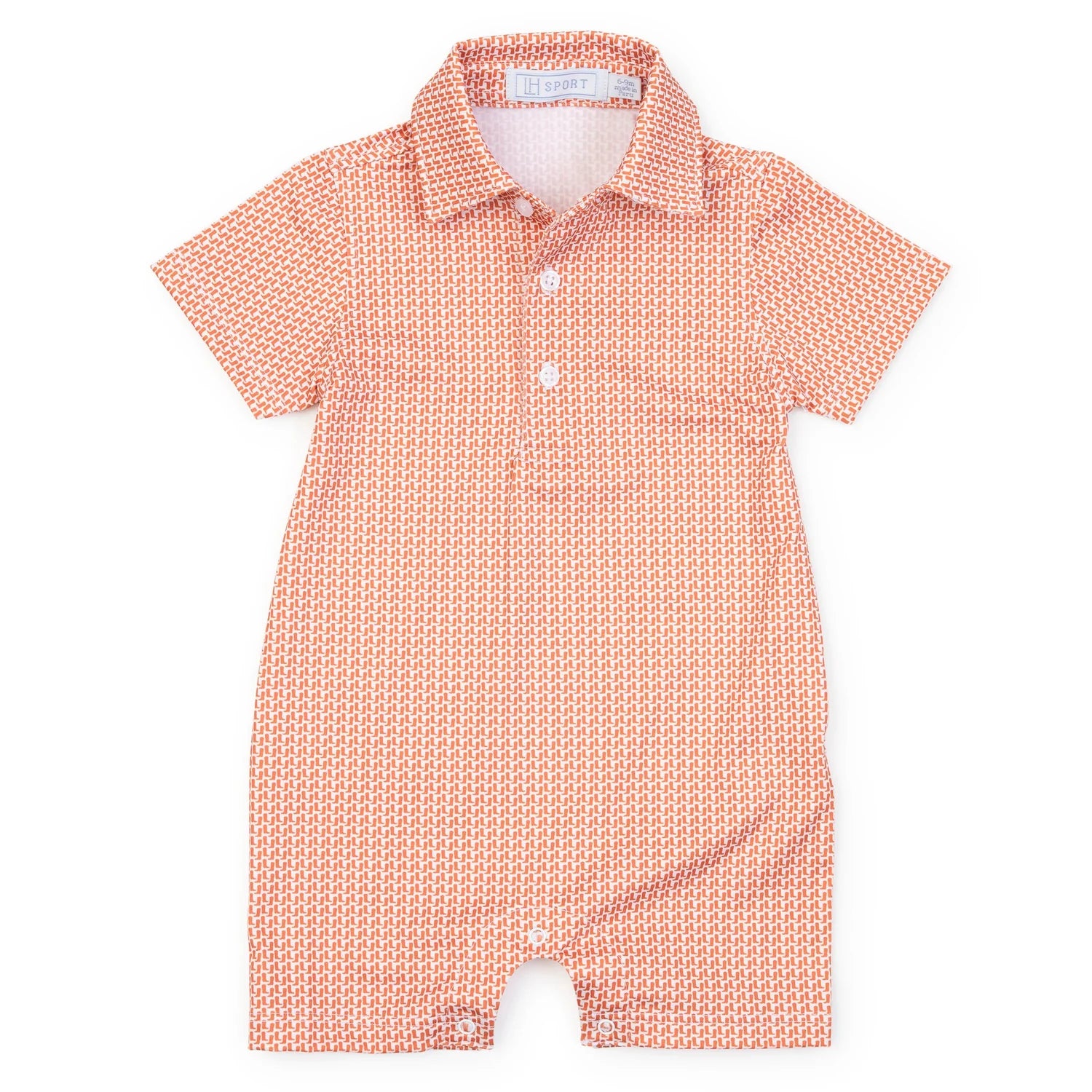 Lila and Hayes Austin Boys' Performance Shortall - Rambler Orange