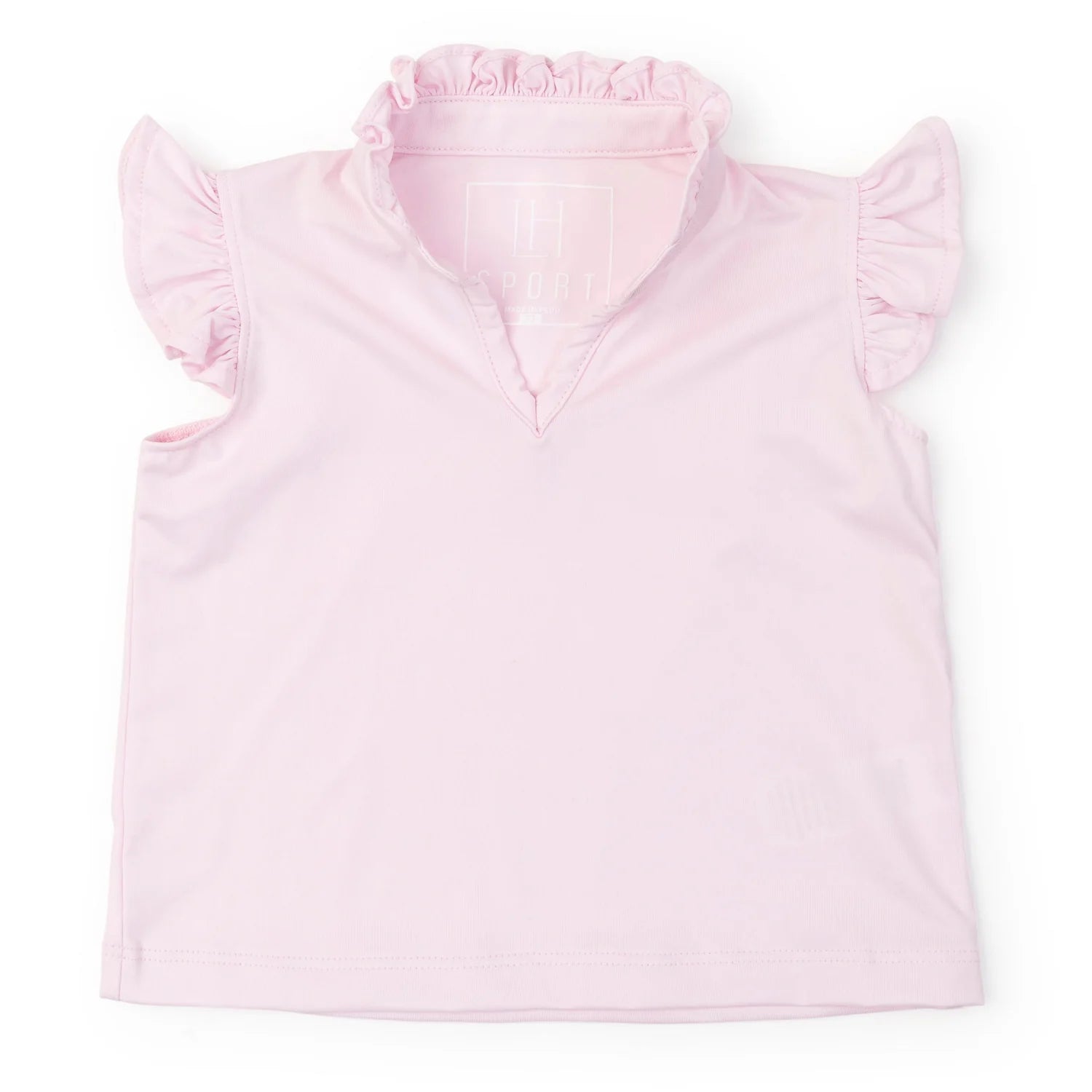 Lila and Hayes Ellie Girls' Sleeveless Performance Top- Cotton Candy Pink