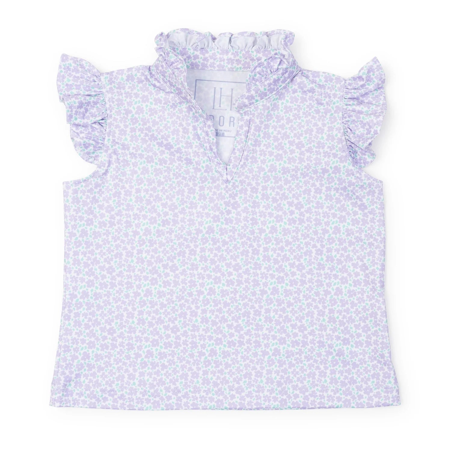 Lila and Hayes Ellie Girls' Sleeveless Performance Top- Petal Party Lavender