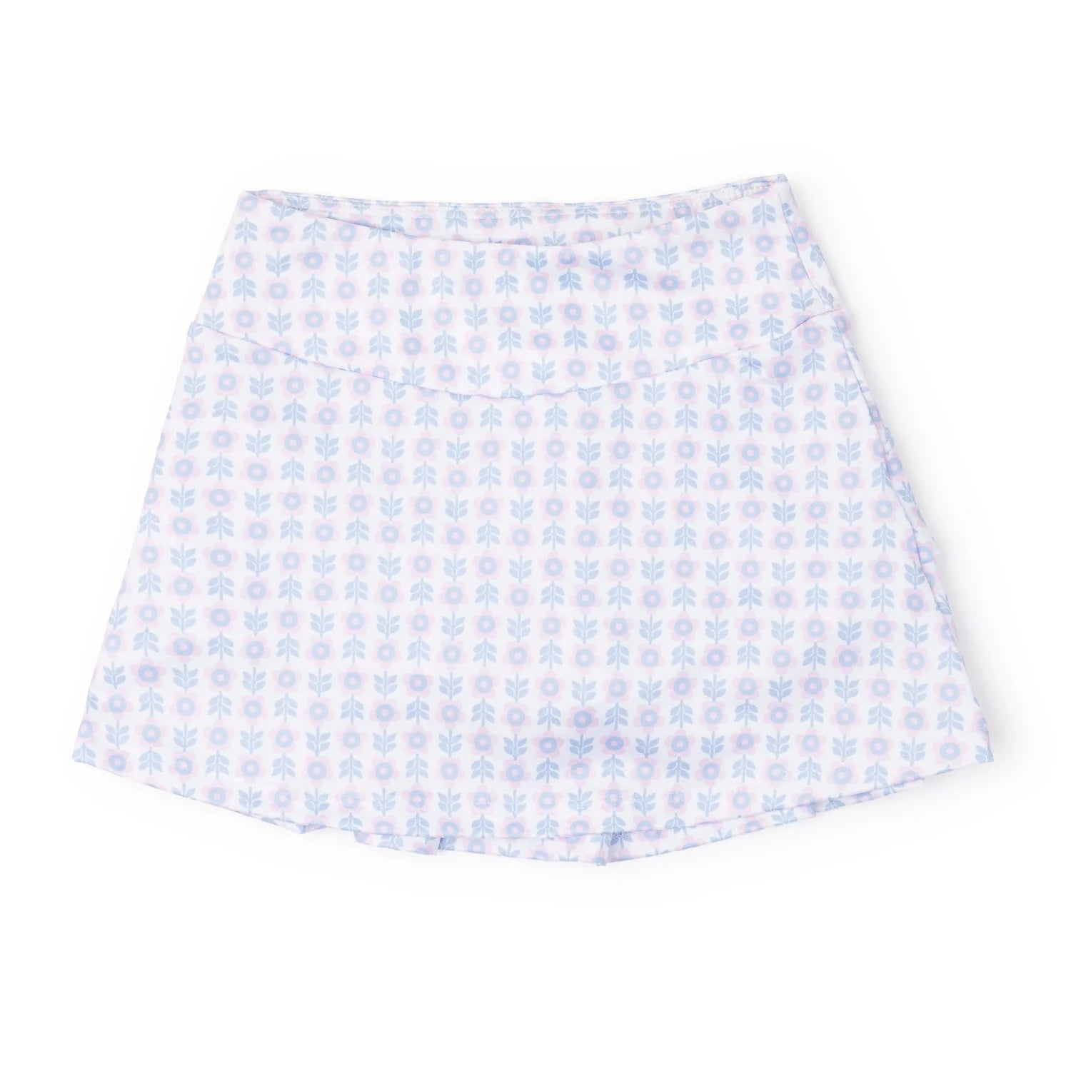 Lila and Hayes Margot Girls' Performance Skirt- Flower Power Pink