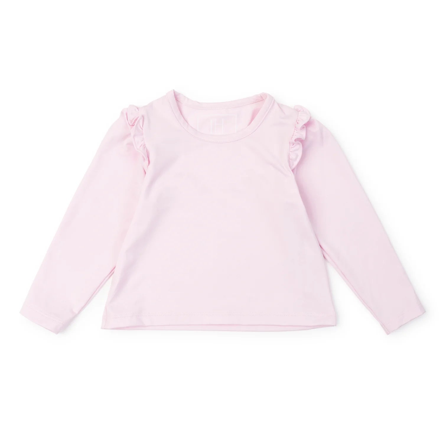 Lila and Hayes Mia Girls' Long Sleeve Performance Top- Cotton Candy Pink