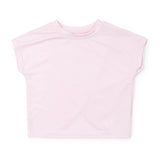 Lila and Hayes Sloane Girls' Short Sleeve Performance Top- Cotton Candy Pink