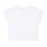 Lila and Hayes Sloane Girls' Short Sleeve Performance Top- White