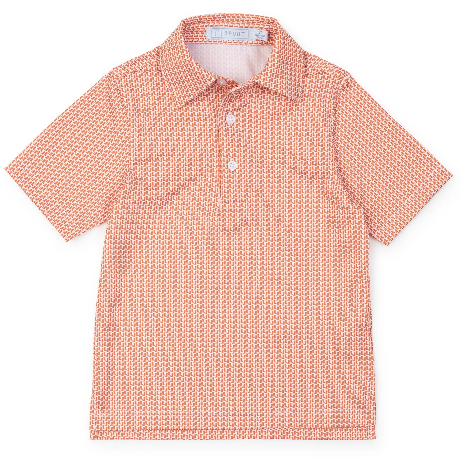 Lila and Hayes Will Performance Polo - Rambler Orange