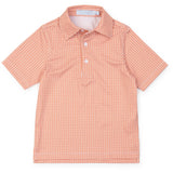 Lila and Hayes Will Performance Polo - Rambler Orange
