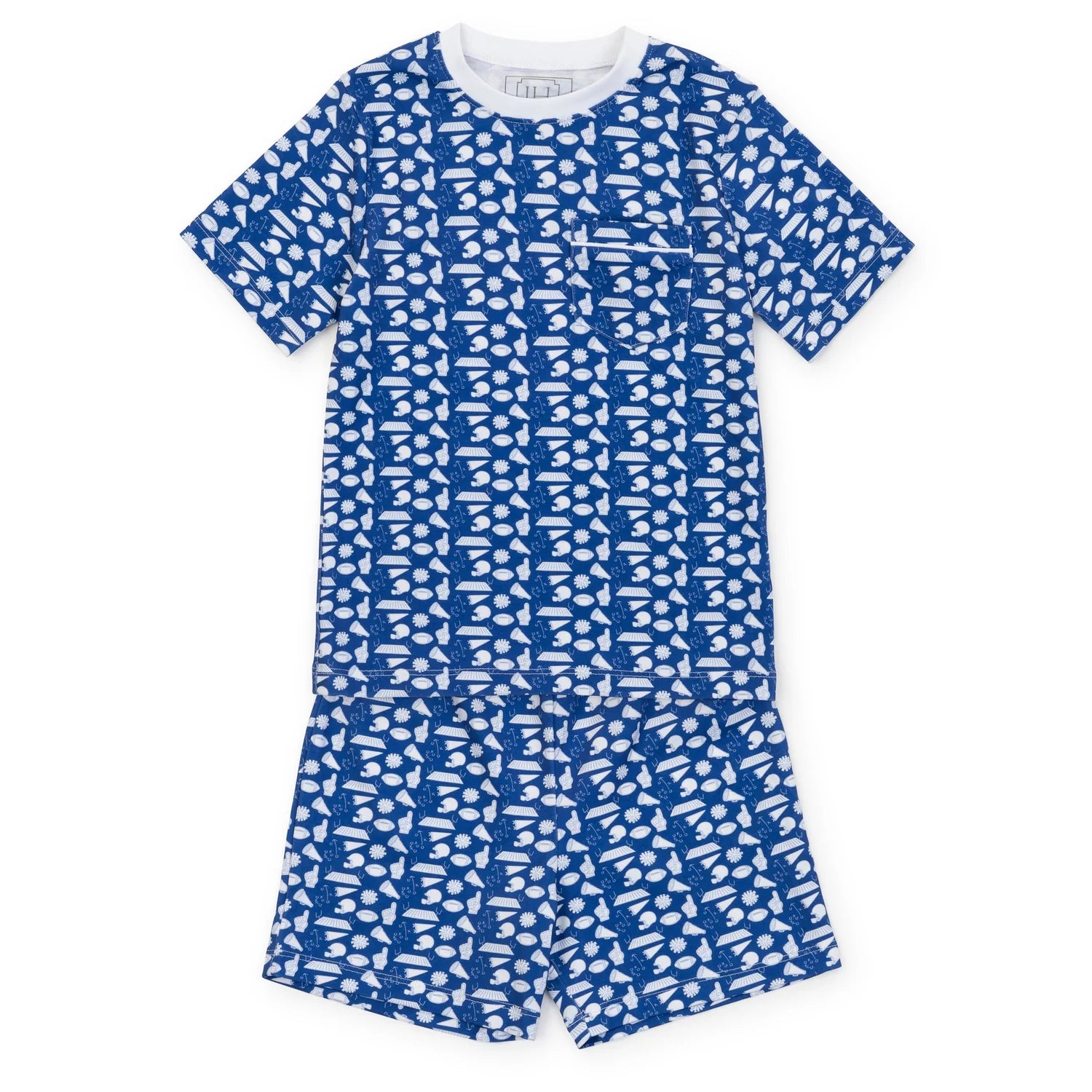 Lila and Hayes Charles Boys' Short Set - Pep Rally Blue