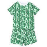 Lila and Hayes Charles Boys' Short Set - Pep Rally Green