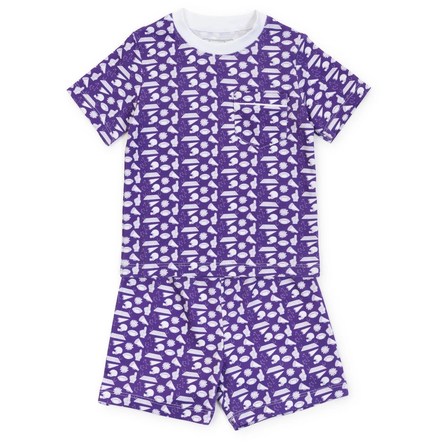 Lila and Hayes Charles Boys' Short Set - Pep Rally Purple